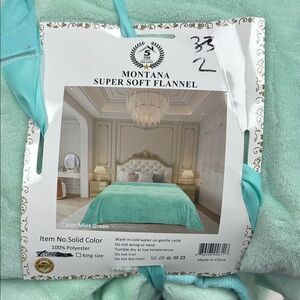 Super Soft Flannel Mint Green Bedding